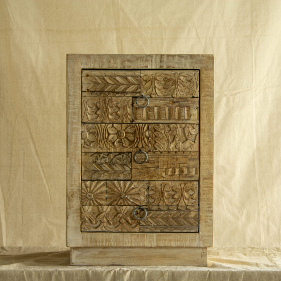 Ivory Mango Wood Cabinet